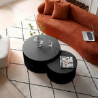 Tables basses gigognes rondes Modern Glam pour le salon (Lot de 2) Non assemblées