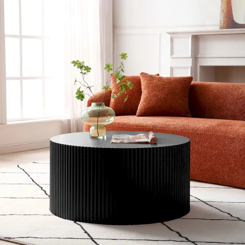 Tables basses gigognes rondes Modern Glam pour le salon (Lot de 2) Non assemblées