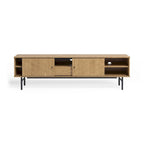 Meuble TV de 179 cm avec Console Média Effet Chêne
