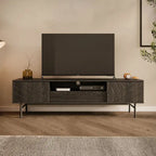 Meuble TV de 179 cm avec Console Média Effet Chêne