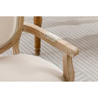 Lot de 2 chaises de salle à manger en tissu rembourré avec accoudoirs