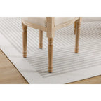 Lot de 2 chaises de salle à manger en tissu rembourré avec accoudoirs