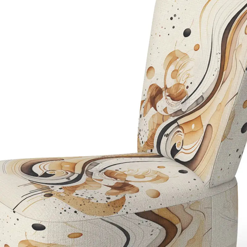 Fauteuil d'appoint moderne et contemporain rembourré marron et noir et fauteuil moderne et contemporain