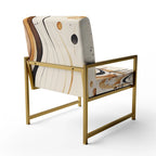 Fauteuil d'appoint moderne et contemporain rembourré marron et noir et fauteuil moderne et contemporain