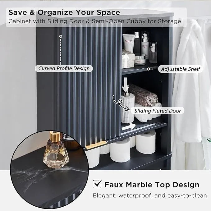 68 Armoire de rangement moderne haute pour toilettes, Meuble WC haut en bois gain de place