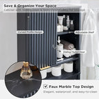 68 Armoire de rangement moderne haute pour toilettes, Meuble WC haut en bois gain de place