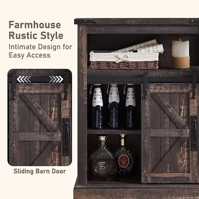 Meuble bas de salle de bain de style rustique, petit meuble de rangement pour salle de bain