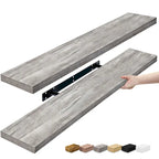 Longues étagères flottantes murales lot de 2 - 89 cm (L) x 23 cm (l) x 3,8 cm (H)